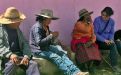 Sr. Savina (far right) ministers to the elderly in Peru.