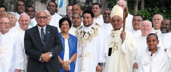 President and Mrs. Konrote with the ordination group