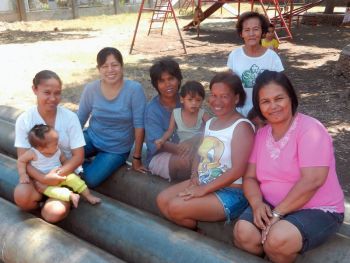 Columban Lay Missionary Ana Flores Huanam and viliagers