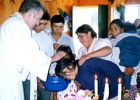Baptism at a mission center
