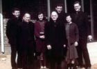 The Archbishop is between Sr. Kate and Theresa in front of the Jeju convent.